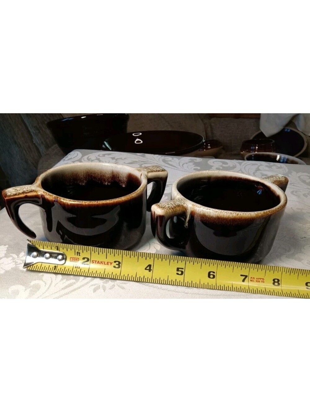 Vintage Pfaltzgraff Gourmet Brown Drip Glaze Creamer And Sugar No Lid